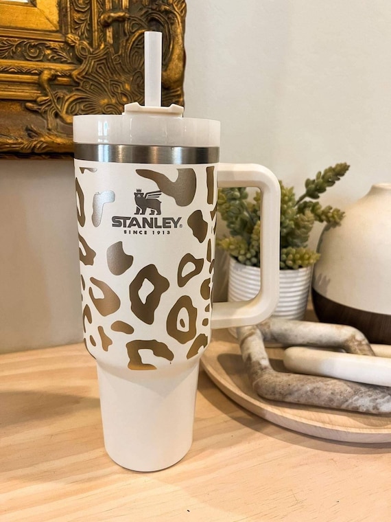 Leopard, Cheetah Print Painted Stanley 40oz Tumbler 