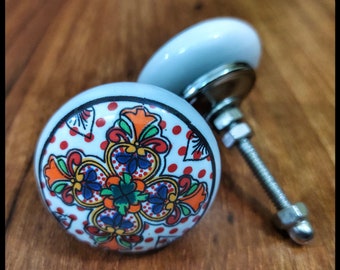 Handmade Mandala Ceramic Cabinet Knobs: Home Decor Hardware