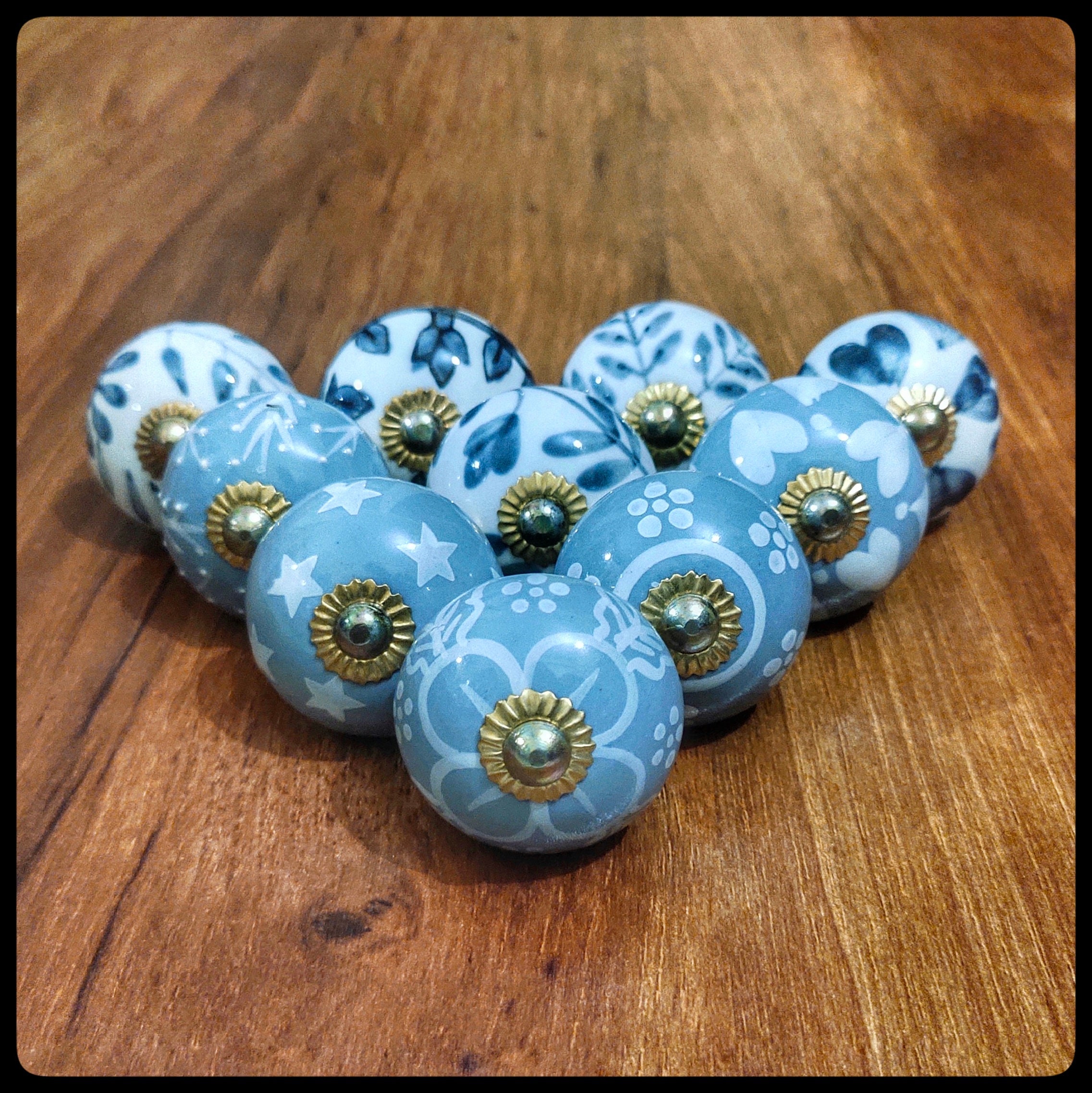 Perillas del gabinete conjunto de 10 perillas de cerámica | Etsy