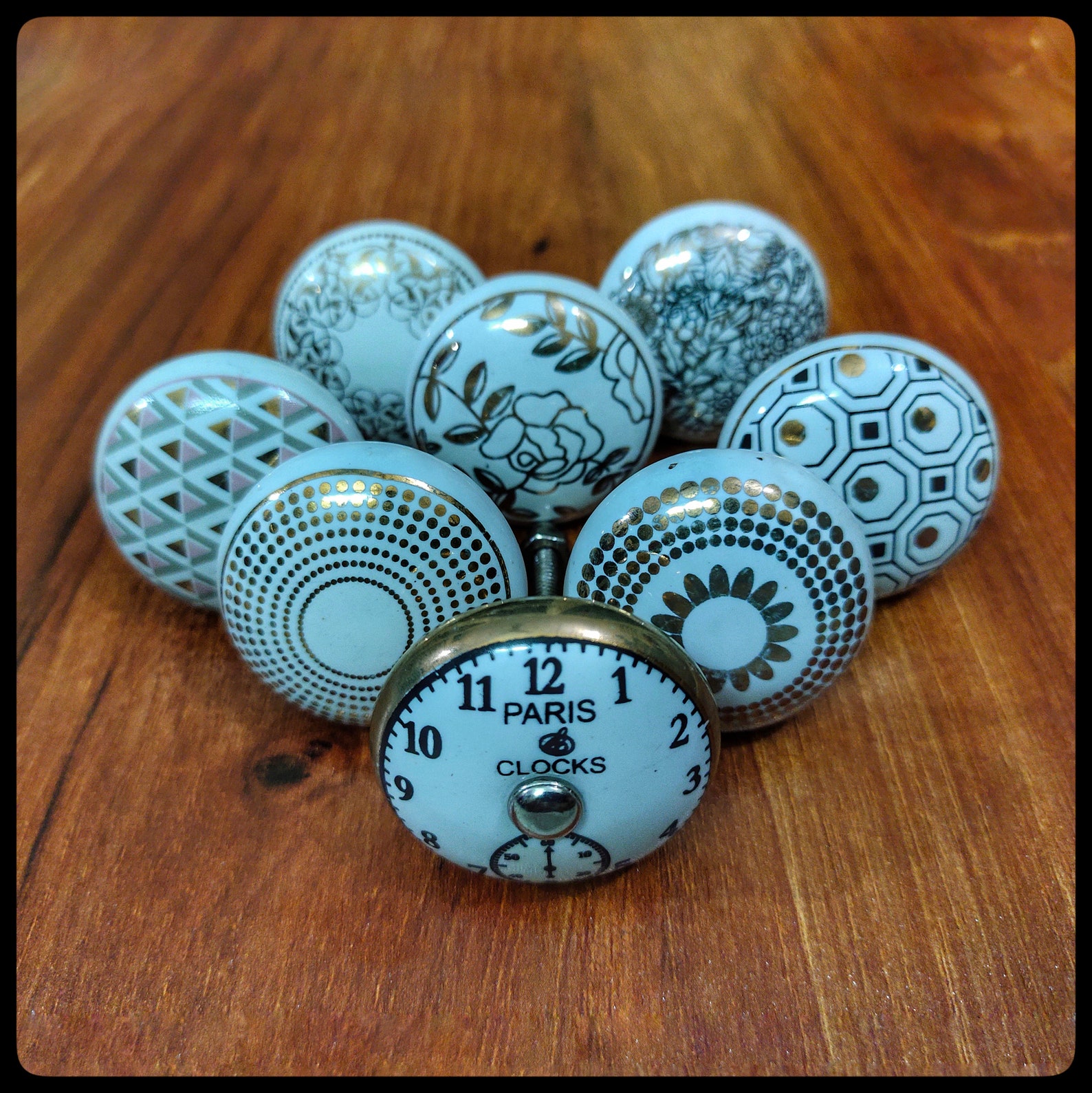 Perillas de gabinete decorativo conjunto de 8 oro surtido | Etsy