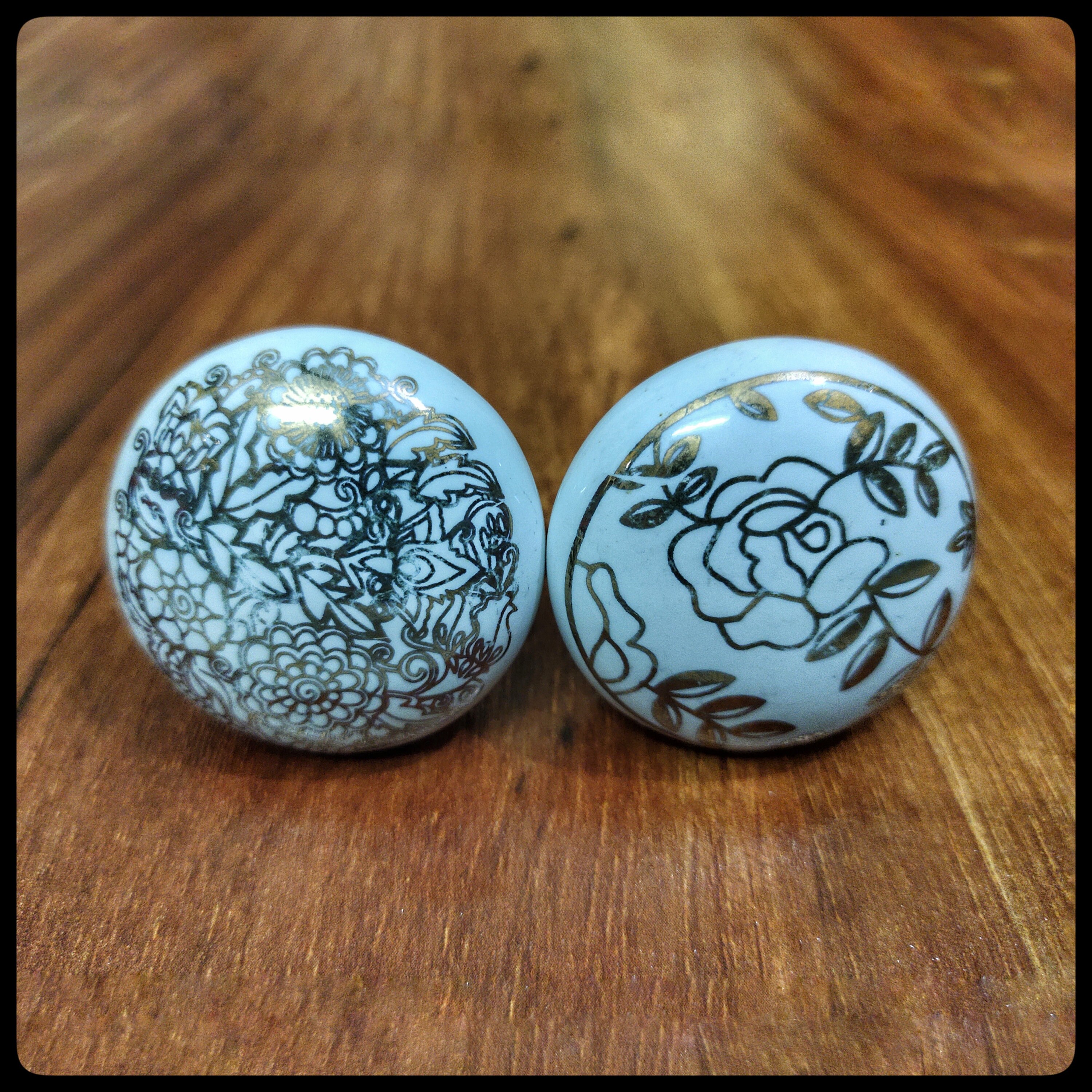 Perillas de gabinete decorativo conjunto de 8 oro surtido | Etsy