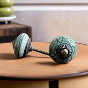 Furniture door knobs/ Stunning Ceramic Knobs/ Vintage Style Green Ceramic Door Drawer Knobs Handles Knobs assorted knobs ceramic knobs