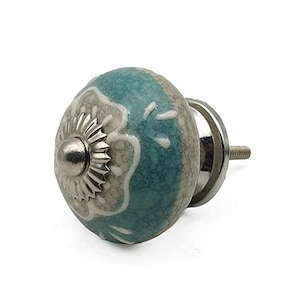 Cabinet Knobs and Pulls - Rare Hand Painted Embossed Cabinet Knob Handle for Dresser Drawers Cupboard Furniture Hardware