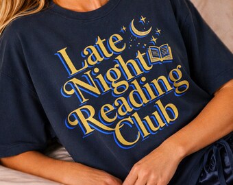 Late Night Reading Club Shirt | Booktrovert Tee | Funny Reader Gift | Book Lover