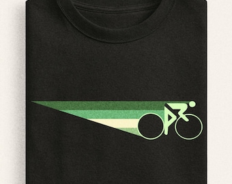 Fahrrad Grafik-T-Shirt, Radfahrer-Design, Unisex-Baumwoll-T-Shirt