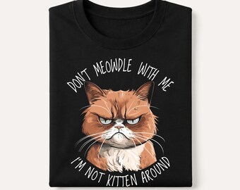 Funny Grumpy Ginger Cat T-shirt, Cat Lover Gift