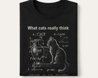 Funny Cat Physics Humor Design What Cats Really Think T-Shirt