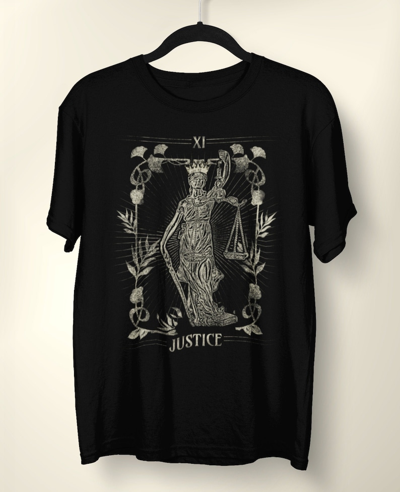 Justice Tarot Card Unisex T-Shirt image 0