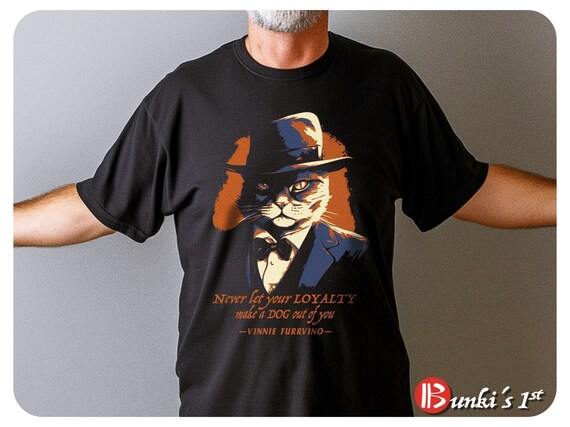 Gangster cat shirt sales