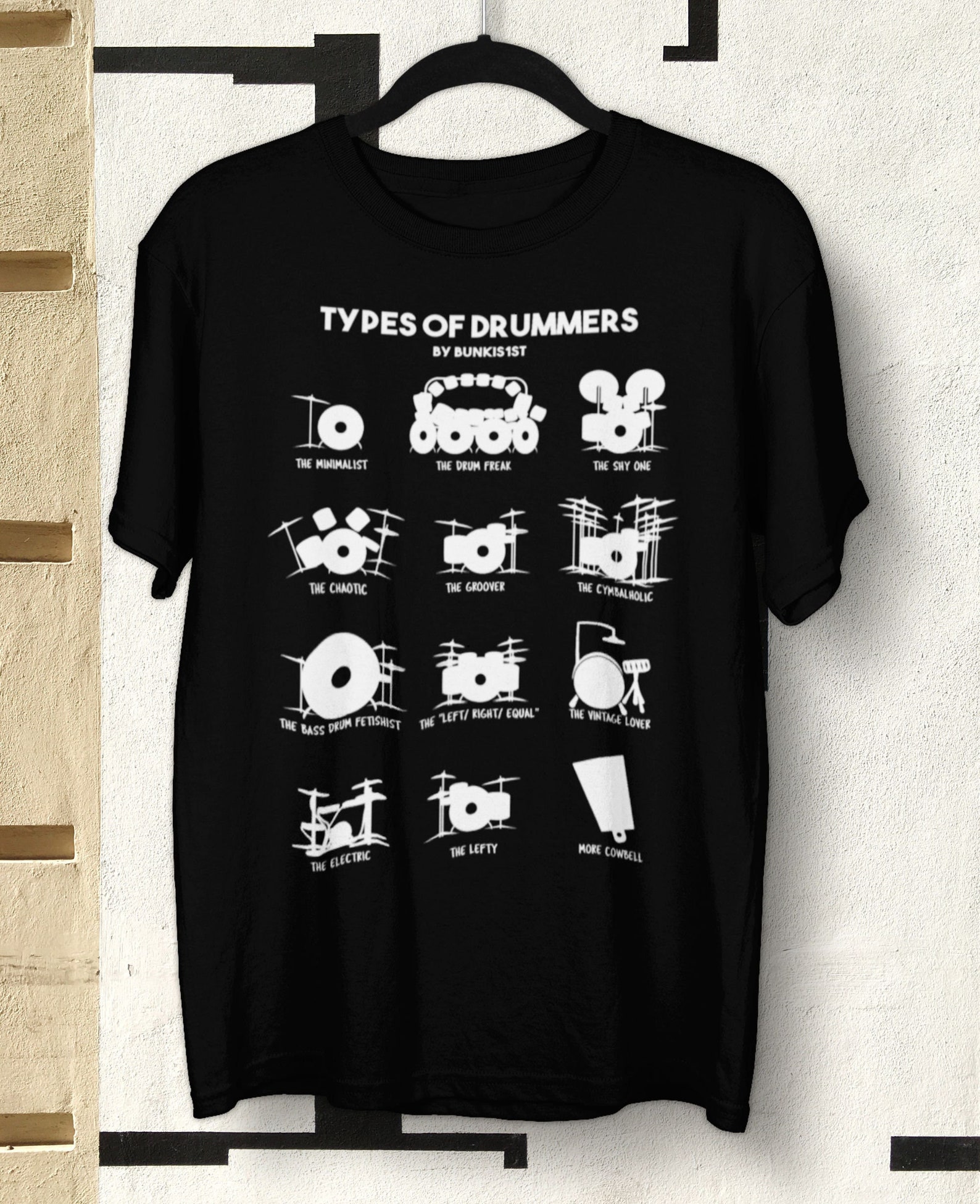 Types of Drummers Shirt Funny Drummer Gift Shortsleeve Etsy