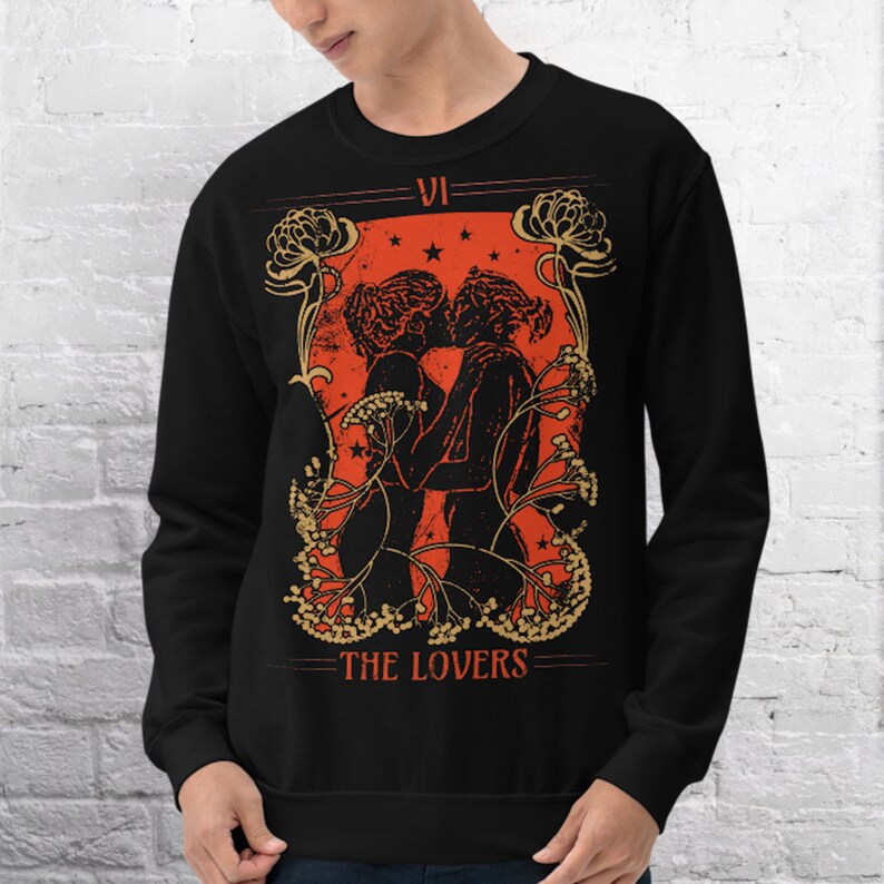 lovers-tarot-sweater-the-love-tarot-card-sweatshirt-love-etsy