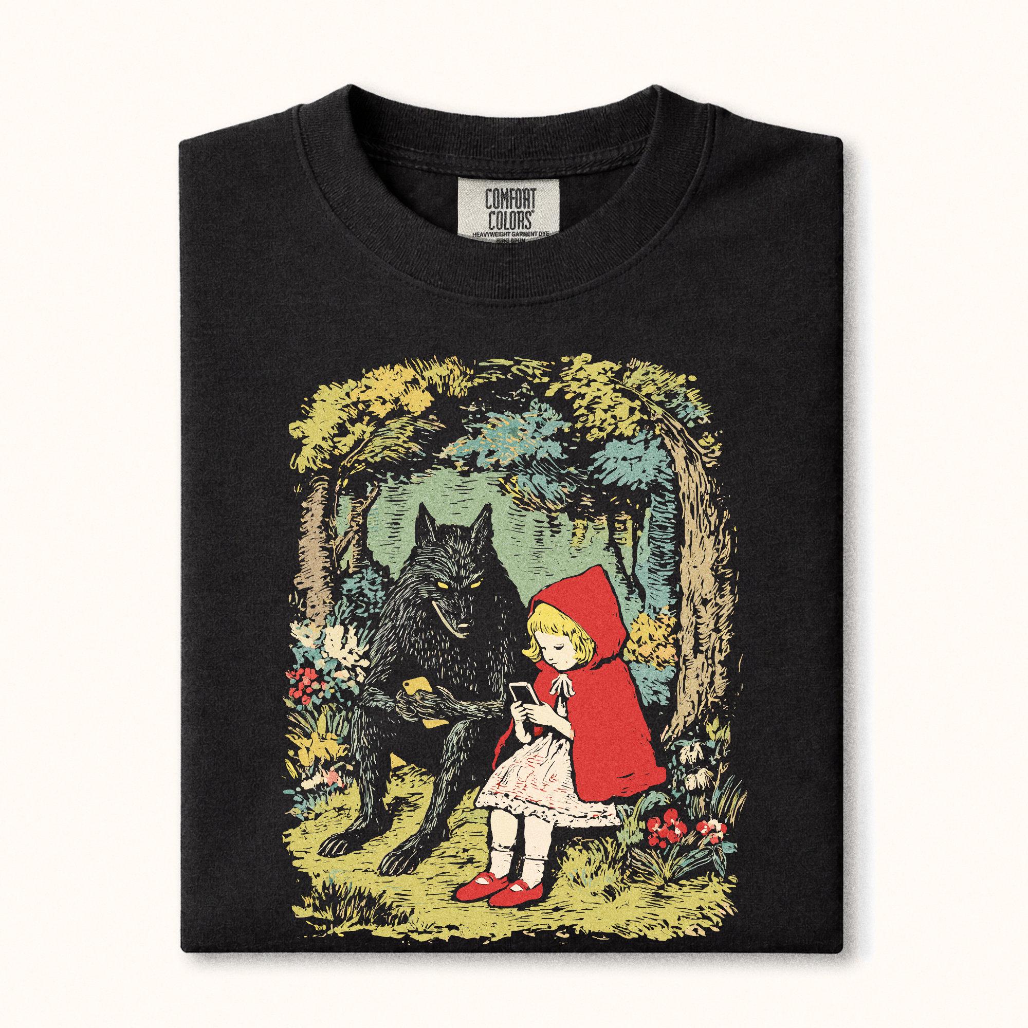 Little Red Riding Hood Wolf Tshirt - Etsy