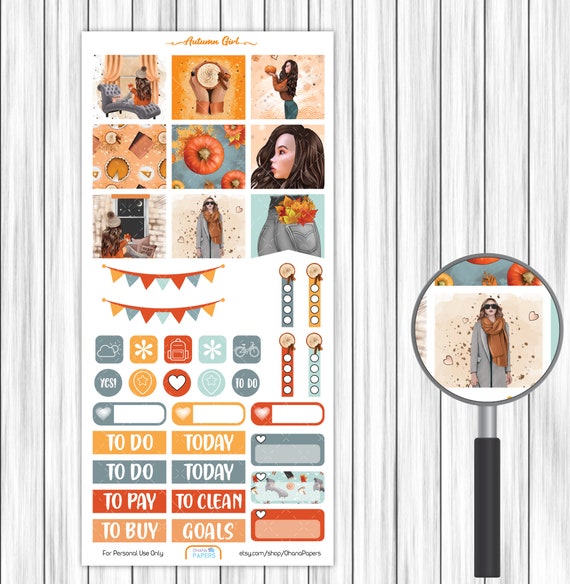 Paper & Party Supplies Stickers Paper Bujo Stickers Hobo Stickers Back ...