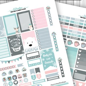 WINTER Happy Planner Printable Stickers Weekly Kit Winter Planner ...