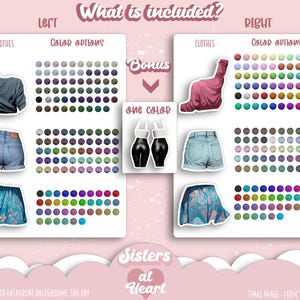 Bästa vänner - Soul Sisters BFF Clipart | Anpassad bästiskonst | Modeflickor PNG | Kurviga och plus size-bästisar | Vy bakifrån bild 4