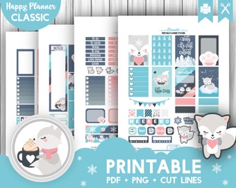 WINTER Happy Planner Printable Stickers Weekly Kit Winter | Etsy