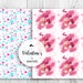 VALENTINES DAY Digital Paper Pack, Fashion Illustration Girl, Romantic ...