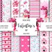 VALENTINES DAY Digital Paper Pack, Fashion Illustration Girl, Romantic ...