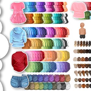 Family Clipart Bundle - Family Illustrations : Mom, Dad, Kids, Dog and Cat, Best Friends | Brother, Sister MEGA BUNDLE | PNG image 5
