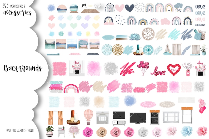 Family Clipart Bundle - Family Illustrations : Mom, Dad, Kids, Dog and Cat, Best Friends | Brother, Sister MEGA BUNDLE | PNG image 10
