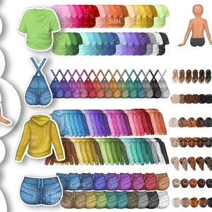 Family Clipart Bundle - Family Illustrations : Mom, Dad, Kids, Dog and Cat, Best Friends | Brother, Sister MEGA BUNDLE | PNG image 7
