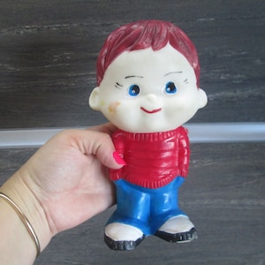 Rubber toy, Vintage toy, Rubber boy, Rubber doll, Kids toy, Children toy, Children&#39;s gift, Boy toy, Nursery decor, Collectibles kids toy
