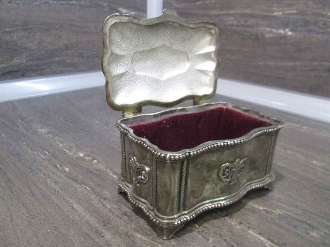 Metal Jewellery Box Vintage Jewellery Box Metal Jewelry Etsy