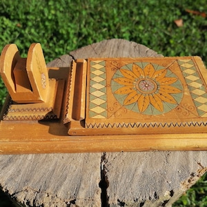 Vintage cigarette box, Wooden cigarette box, Wood cigarette case, Cigarette holder, Gift idea, Smoker accessory, Handmade cigarette storage