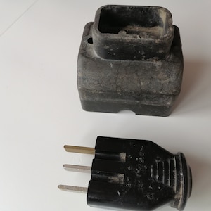 Vintage elektrische Socker, Einphasen-Steckdose, Einphasen-Stecker, 25A 250V, Wechselspannung, Arbeitszustand, Einphasen-Elektrowerkzeug