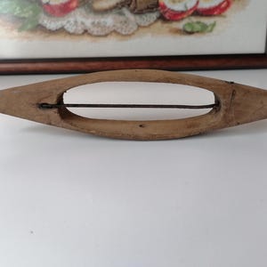 Antique Loom Shuttle, Primitive Tool, Boat Shuttles Hand Weaving Tool, Weaving Textile, Rustic Home Decor, Farmhouse, Hand Weaving Tool