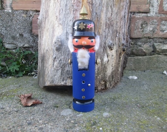Casse-noix de Noël en bois vintage peint à la main, décoration allemande