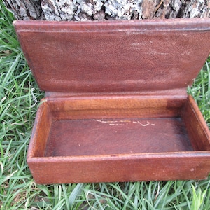 Scatola in pelle lavorata, scatola in pelle, deposito di gioielli, scatola di tesori vintage, scatola in pelle in rilievo, scatola di gioielli, scatola di immagazzinaggio, portagioielli