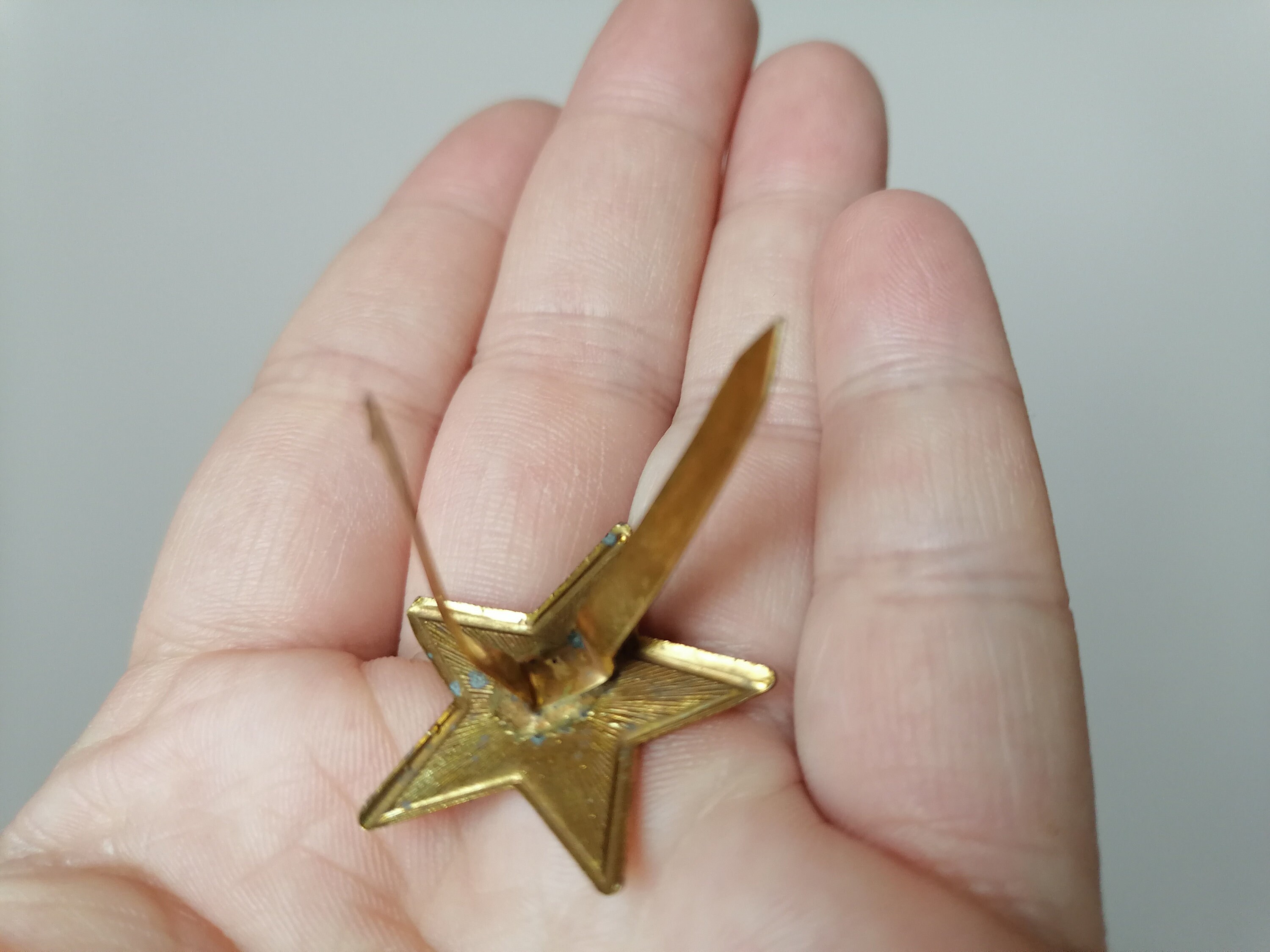 Spilla Militare A Stella Di Bronzo - Distintivo Da Berretto O Bavero In Smalto, Stile USA