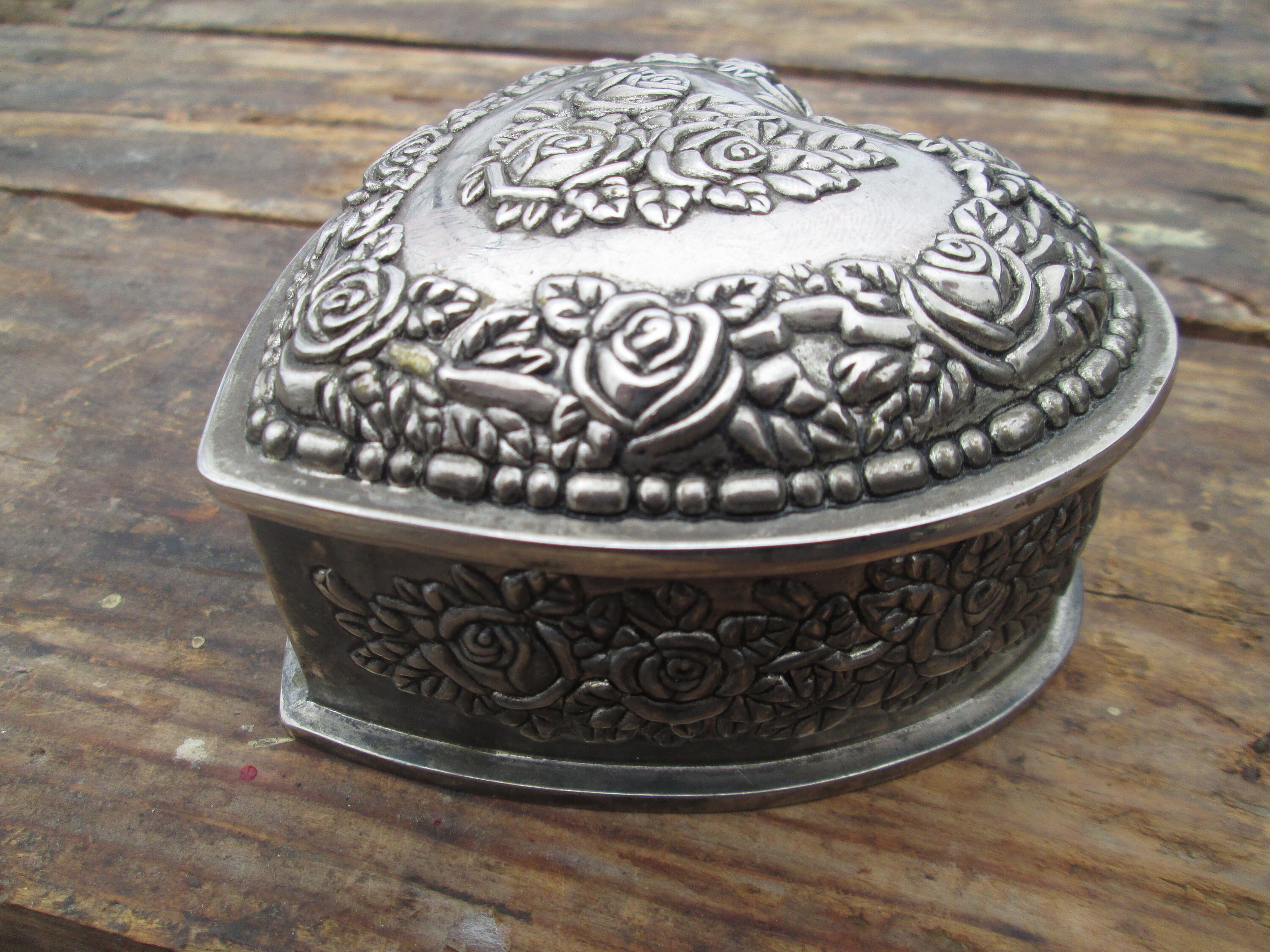Metal jewellery box Vintage jewellery box Metal Jewelry Etsy