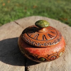 Wooden salt pan, Handmade salt box, Wood bowl with lid, Wooden saltern, Vintage wooden box, Spices box, Storage box, Salt holder, Wooden box
