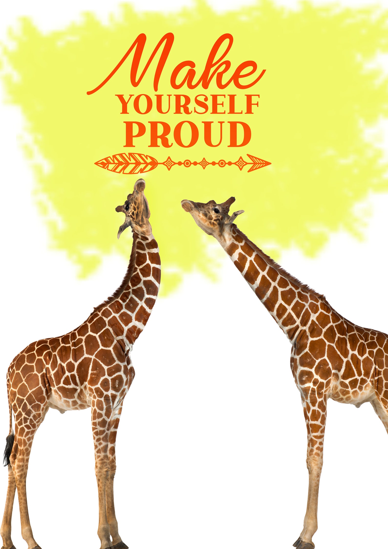 Machen Sie sich stolz Giraffe Tier Zitate Wandkunst Etsy
