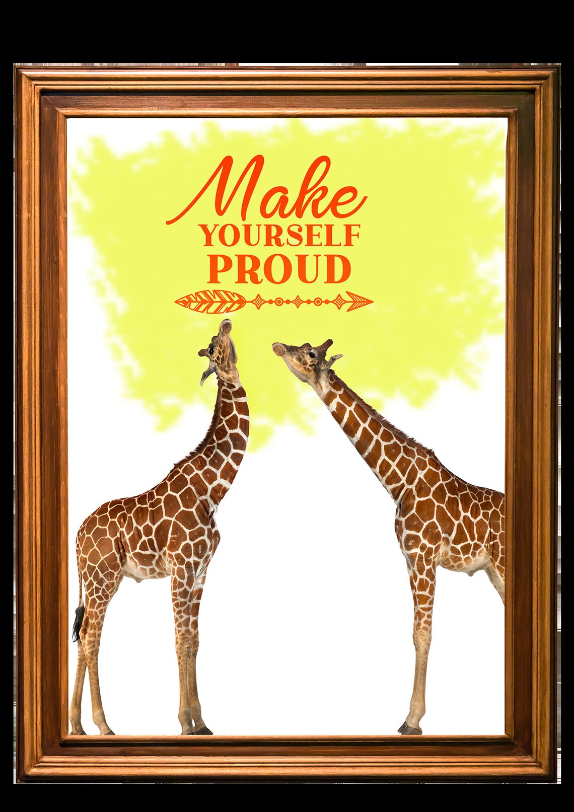 Machen Sie sich stolz Giraffe Tier Zitate Wandkunst Etsy