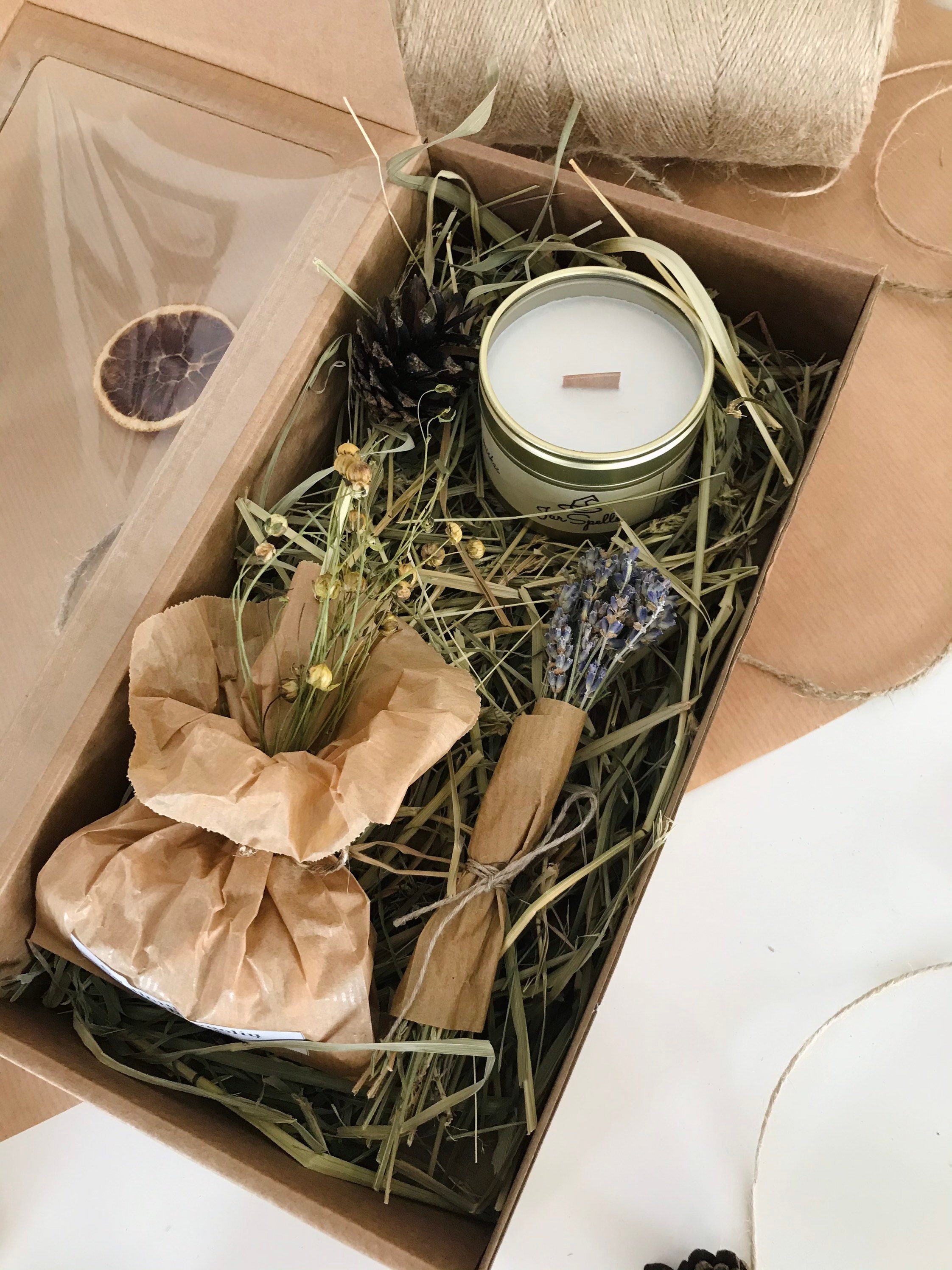 Gift box Eco gift box Handmade aromatherapy soy candles Etsy