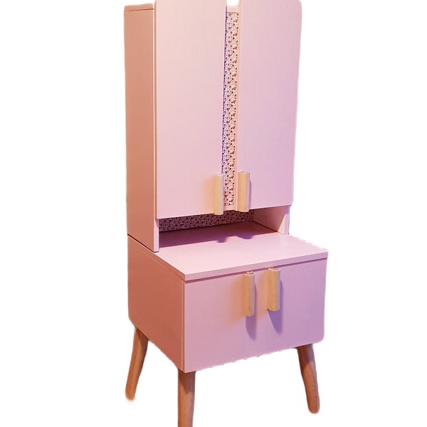 meuble vintage- petit secrétaire - meuble pour chambre d'enfant - meuble d'entrée - bibliothèque d'enfant- petite armoire .