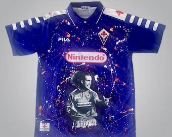 Vintage Football Jersey Shirt AC Fiorentina Fila 9 Batistuta