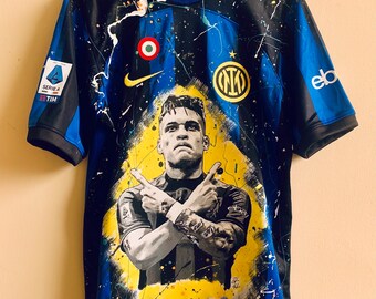 Maglia Inter Lautaro Martinez dipinta a mano & poster