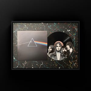 The Dark Side of the Moon - Pink Floyd Vinile dipinto a mano