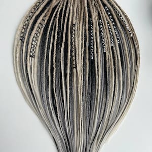 Mix different styles beige dreads and braids/viking style synthetic hair extension/Double ended/Single ended/Synthetic dreads/Handmade dread