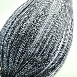 Synthetic dreadlocks.Dreads and braid/viking style synthetic hair extension/ full head dreadlocks set/mix of black/grey extension