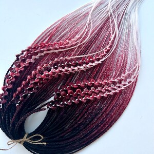 Rood/zwart/wit mix dreadlocks en vlechten/synthetische haarverlenging in Vikingstijl/dreadlocks met volledige kop/mix van zwart/bruine extensions