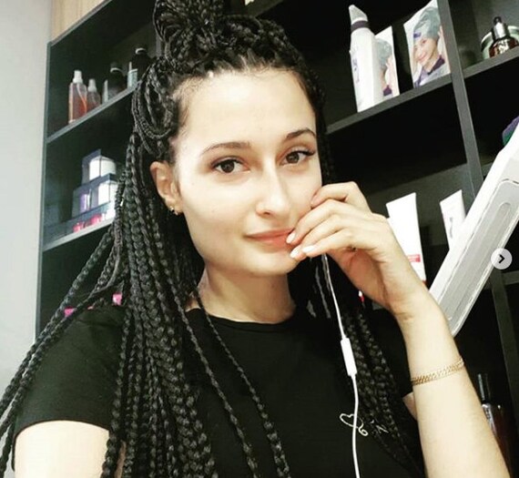 Black De Braids Extensions Synthetic Hair Dreads Handmade De Etsy
