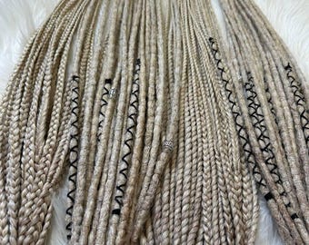 Blonde Synthetic Dreadlocks / Crochet Dreads / Double Ended DE Extensions