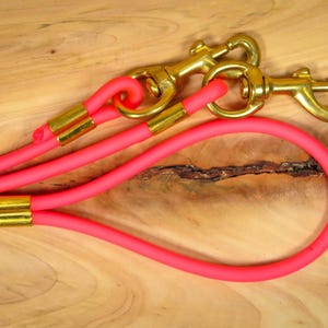 Waterproof Dog Double Simple Leash/Lead with Solid Brass Hardware