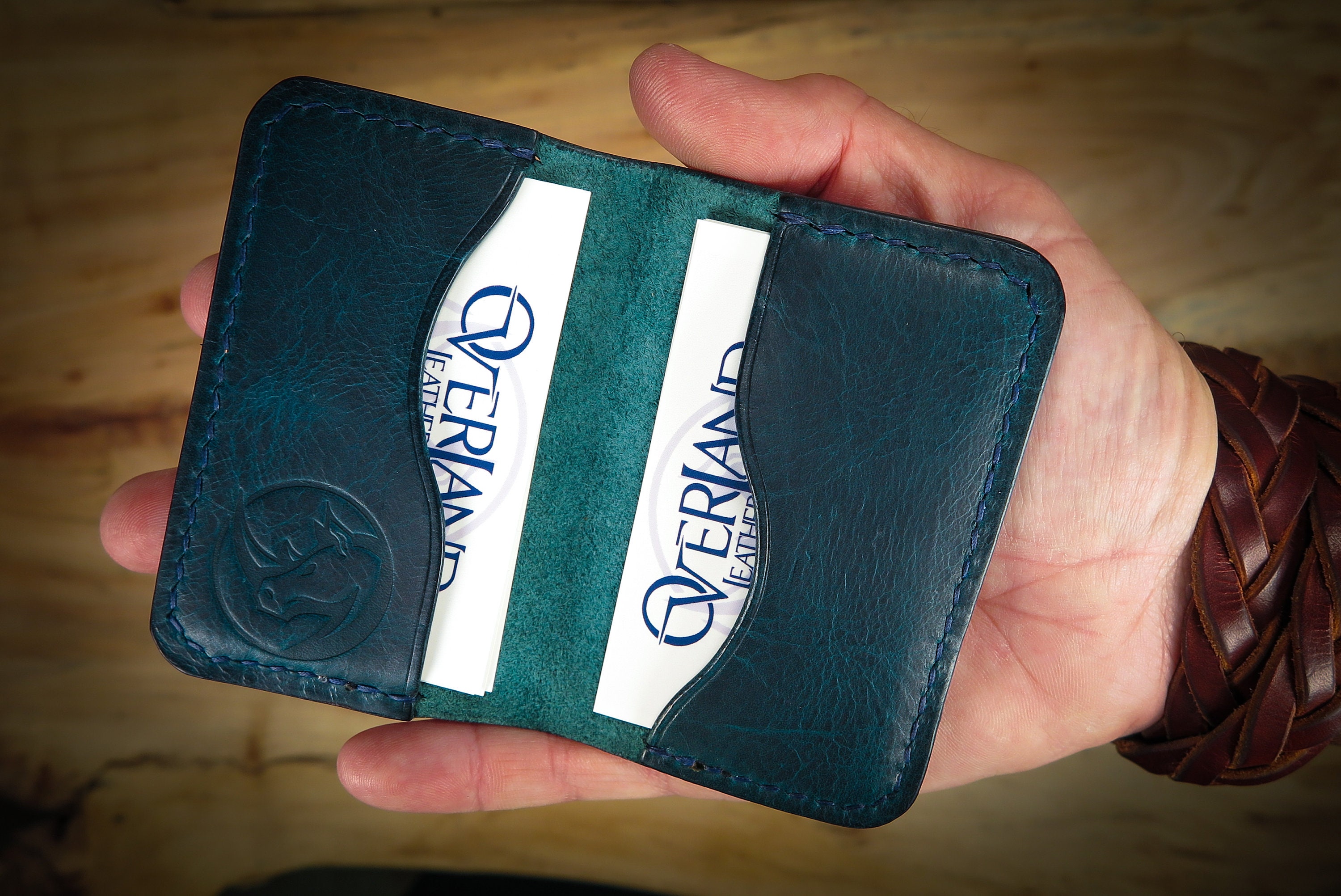 Custom Leather Business Card Wallet, Personalization Available - Etsy