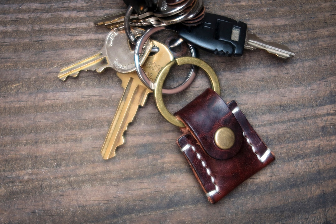 Leather Cash Stash Keychain Emergency Cash Holder Keybill Etsy